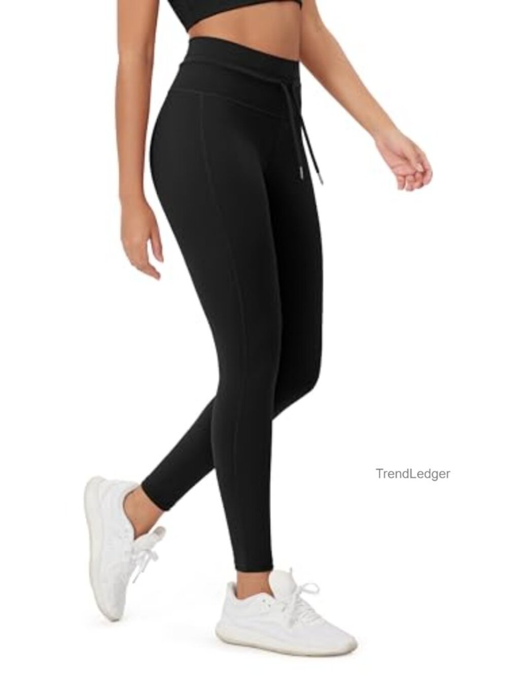 ODODOS Women's High Waist Drawstring Leggings 28" Inseam Yoga Pants
